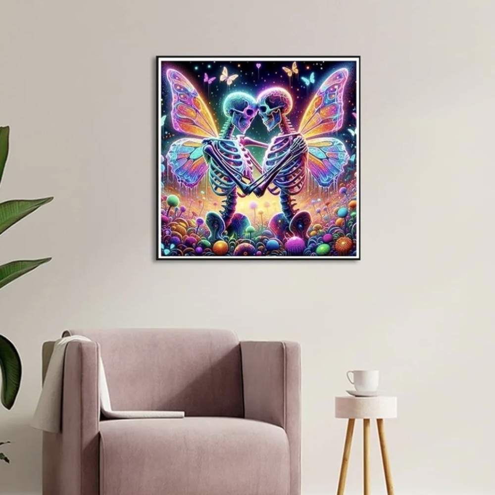Colorful Butterfly Skeletons 5D Diamond Painting Kit New - Picture 2 of 7